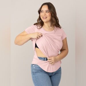 Kindred Bravely Light Pink Short Sleeve Nursing Tee